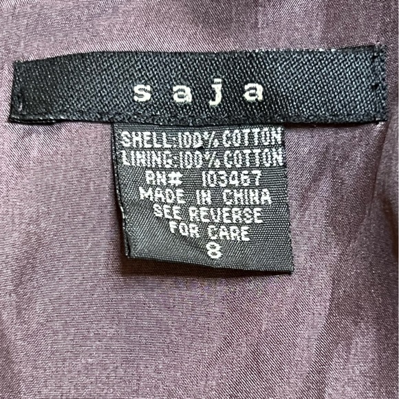 Saja Women’s Boho Lightweight Cotton Plum Midi Dress With Mini Ruffle De… - Picture 12 of 16